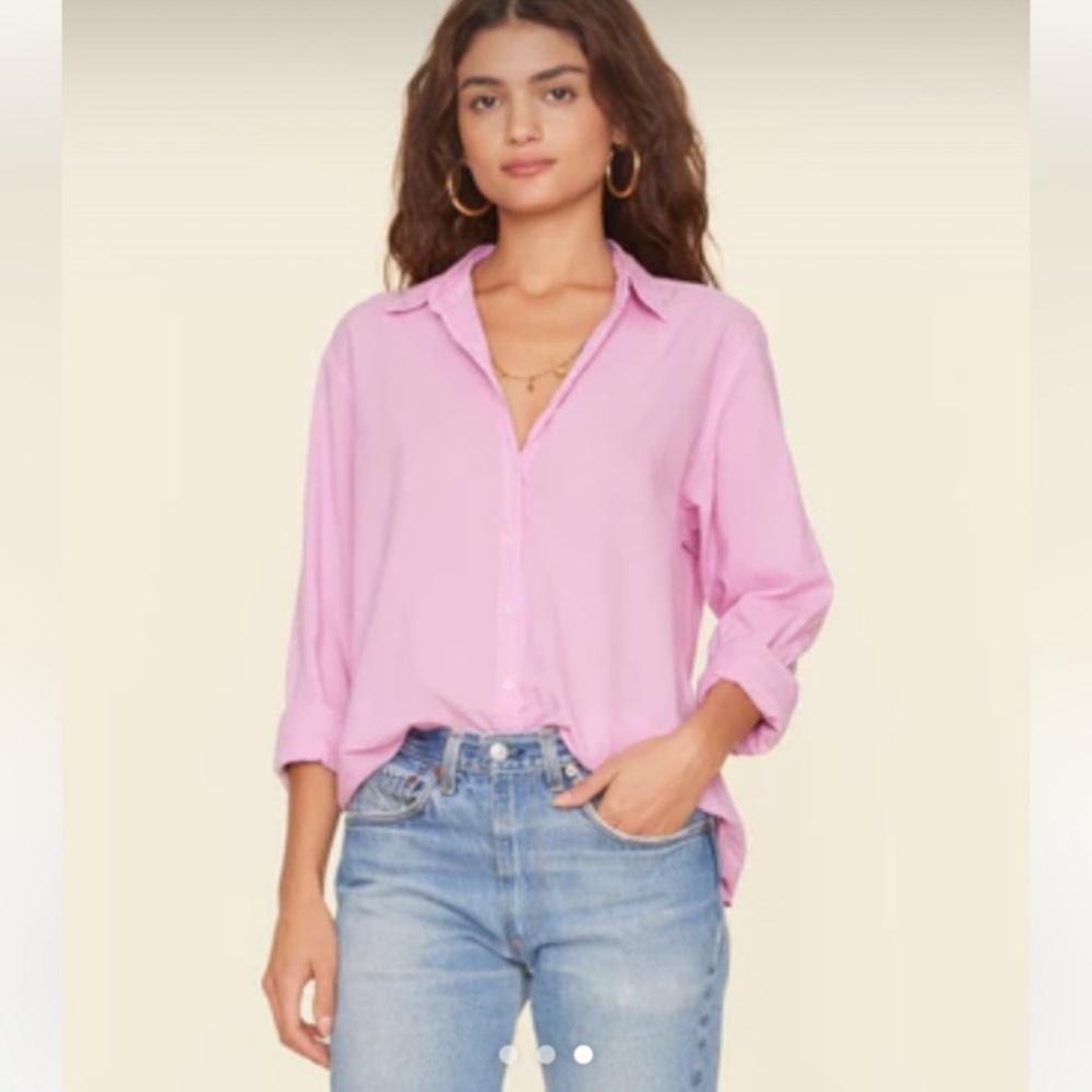 Xirena Button Down Blouse Beau in Light Pink